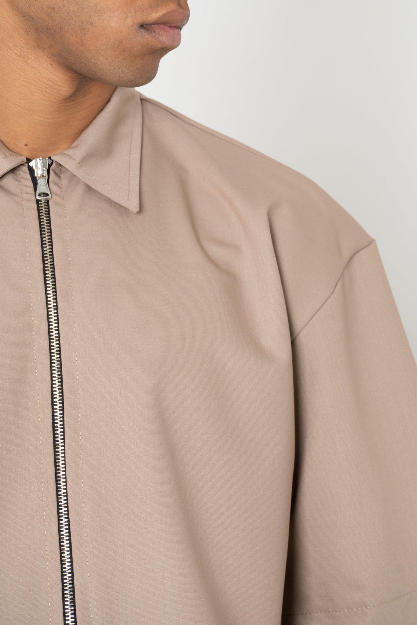 Camicia mezza manica con zip