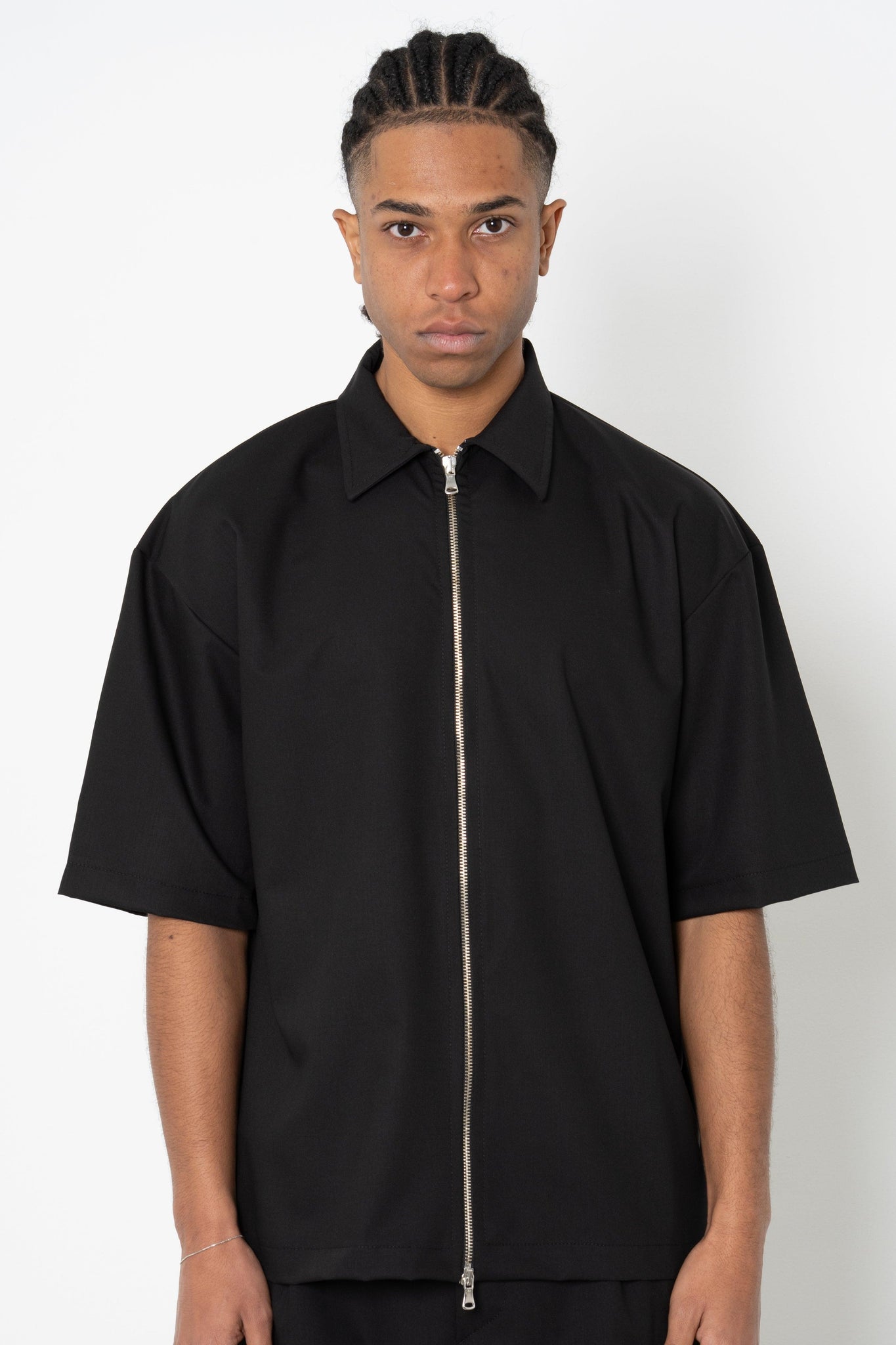 Camicia mezza manica con zip