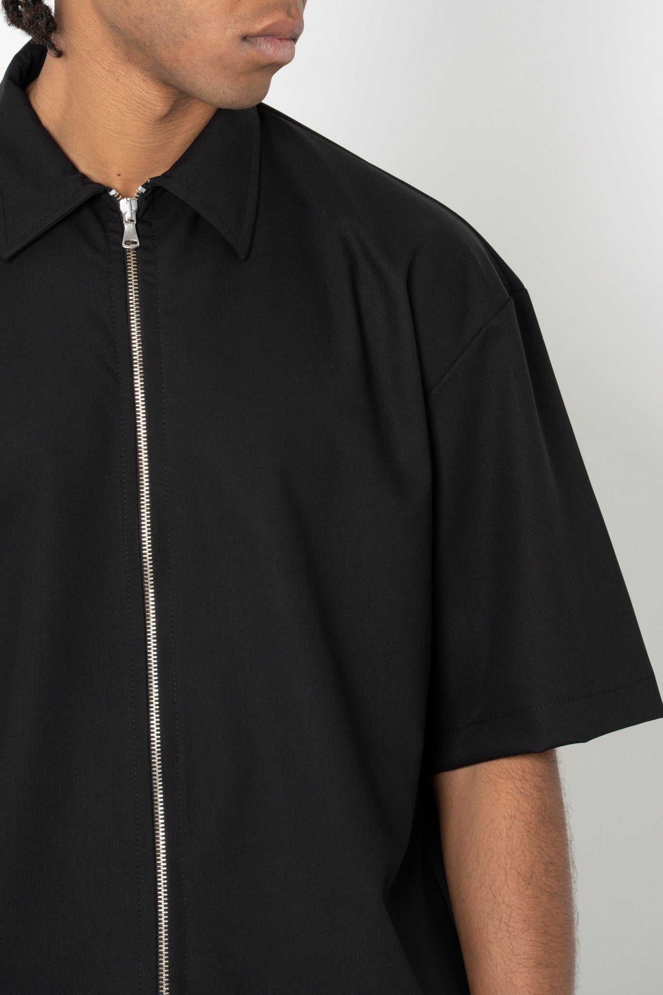 Camicia mezza manica con zip