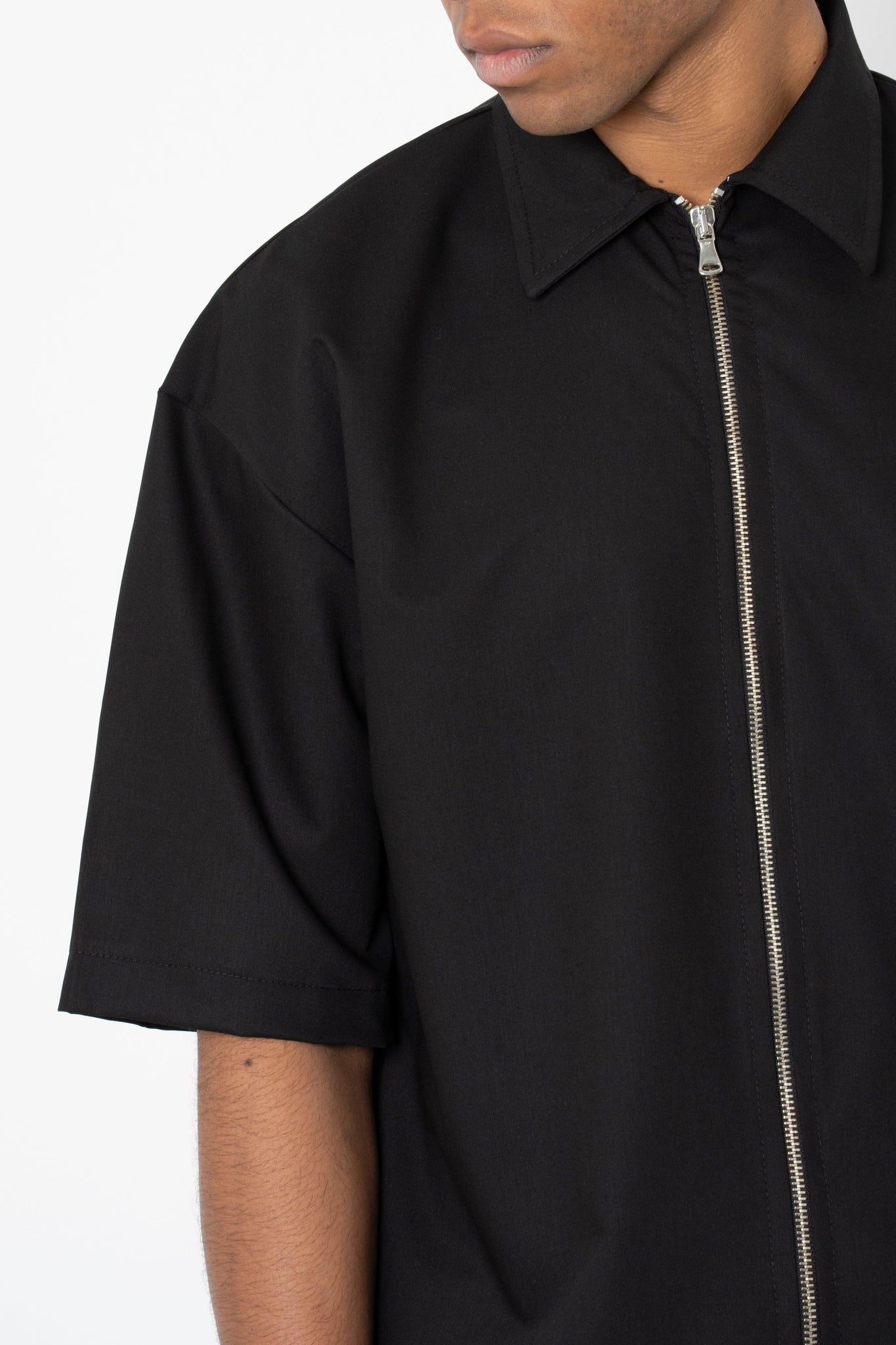 Camicia mezza manica con zip