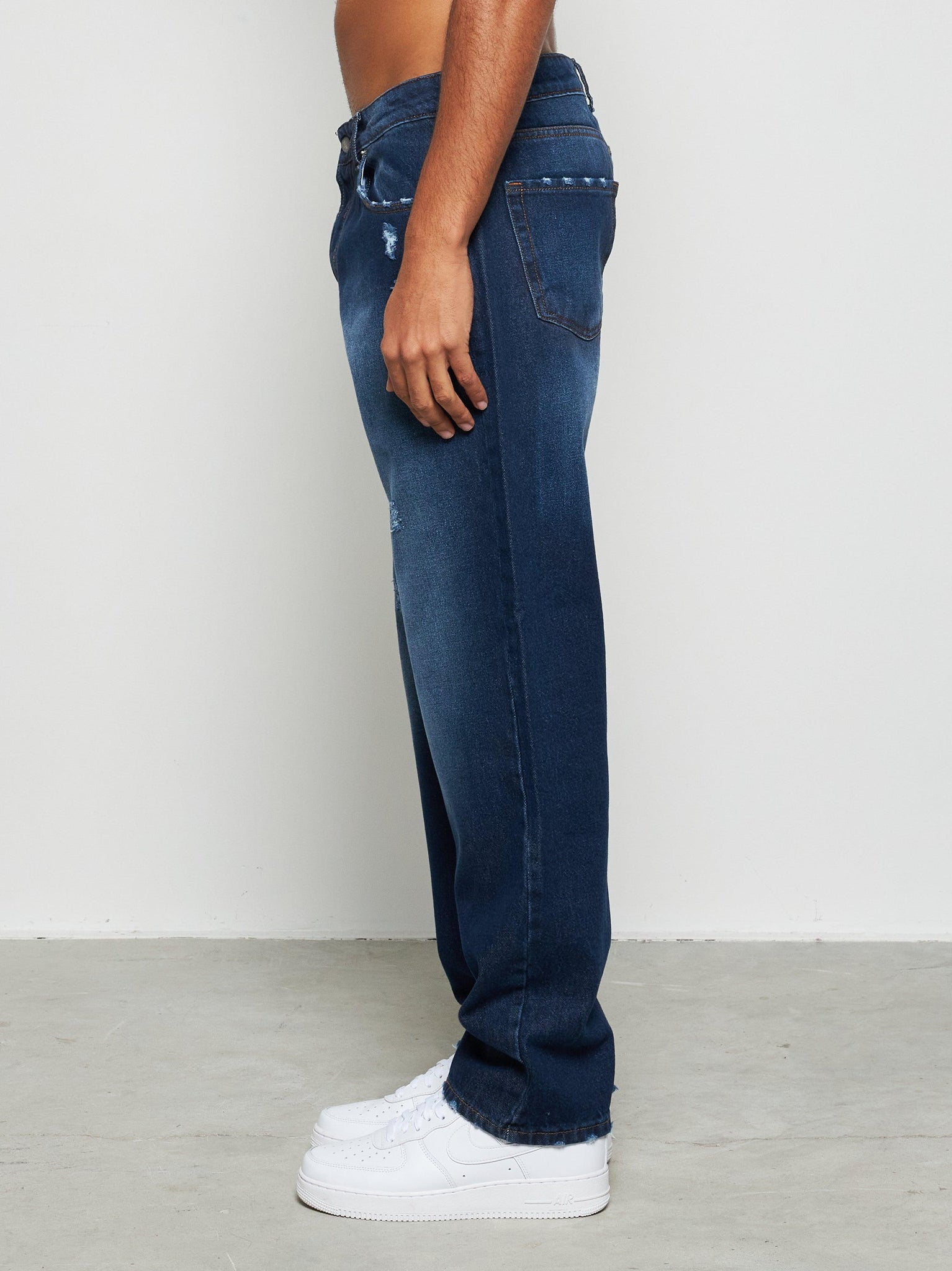 Jeans baggy mid blu