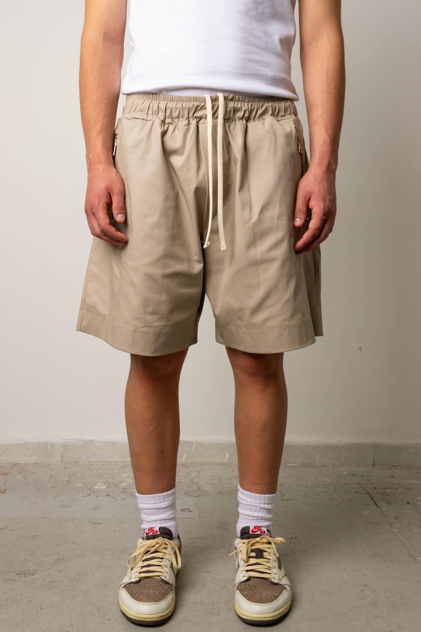 Short tessuto tecnico con zip - FRANKIE HO