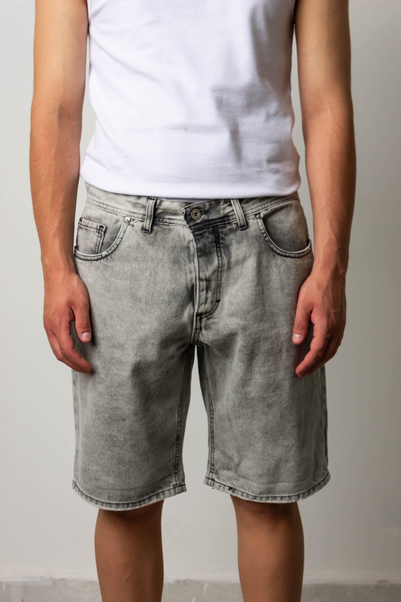 Short jeans denim grey - FRANKIE HO