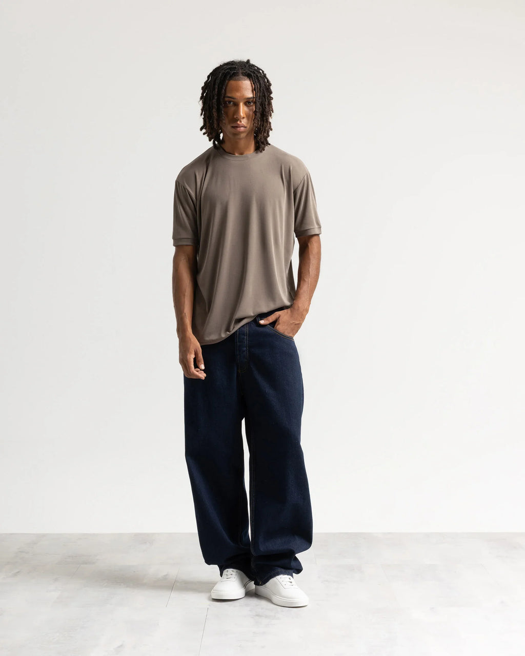 Jeans baggy blu resinato Eternal