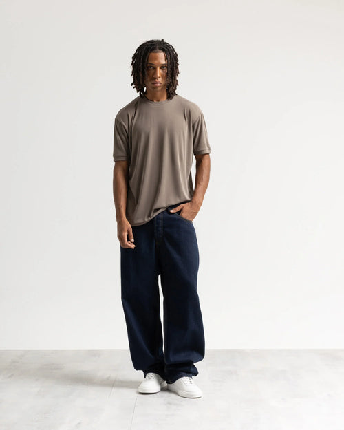 Jeans baggy blu resinato Eternal