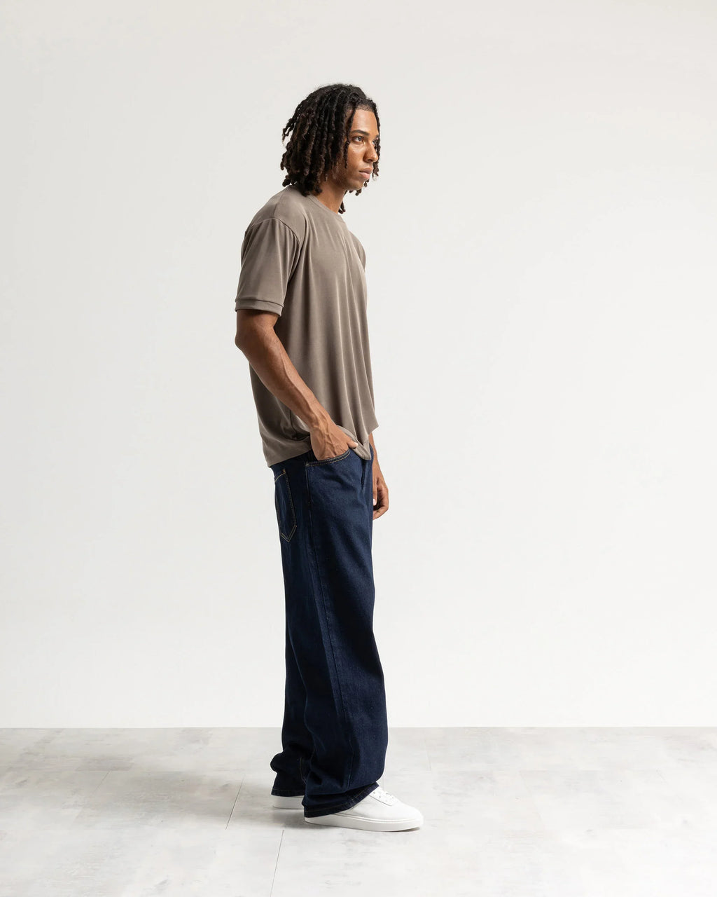 Jeans baggy blu resinato Eternal