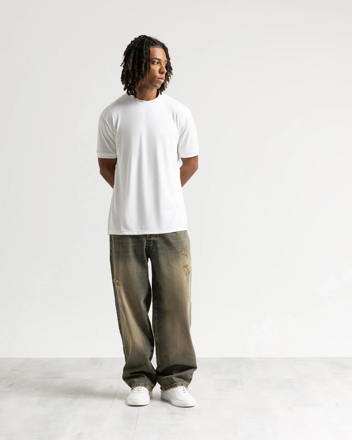 Jeans baggy blu sabbiato scuro Eternal