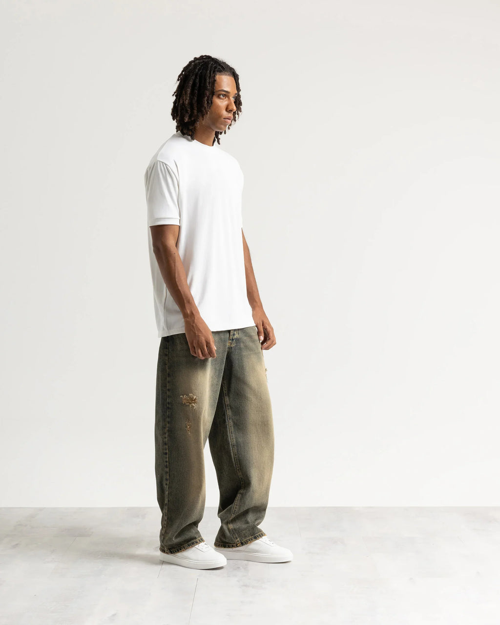 Jeans baggy blu sabbiato scuro Eternal
