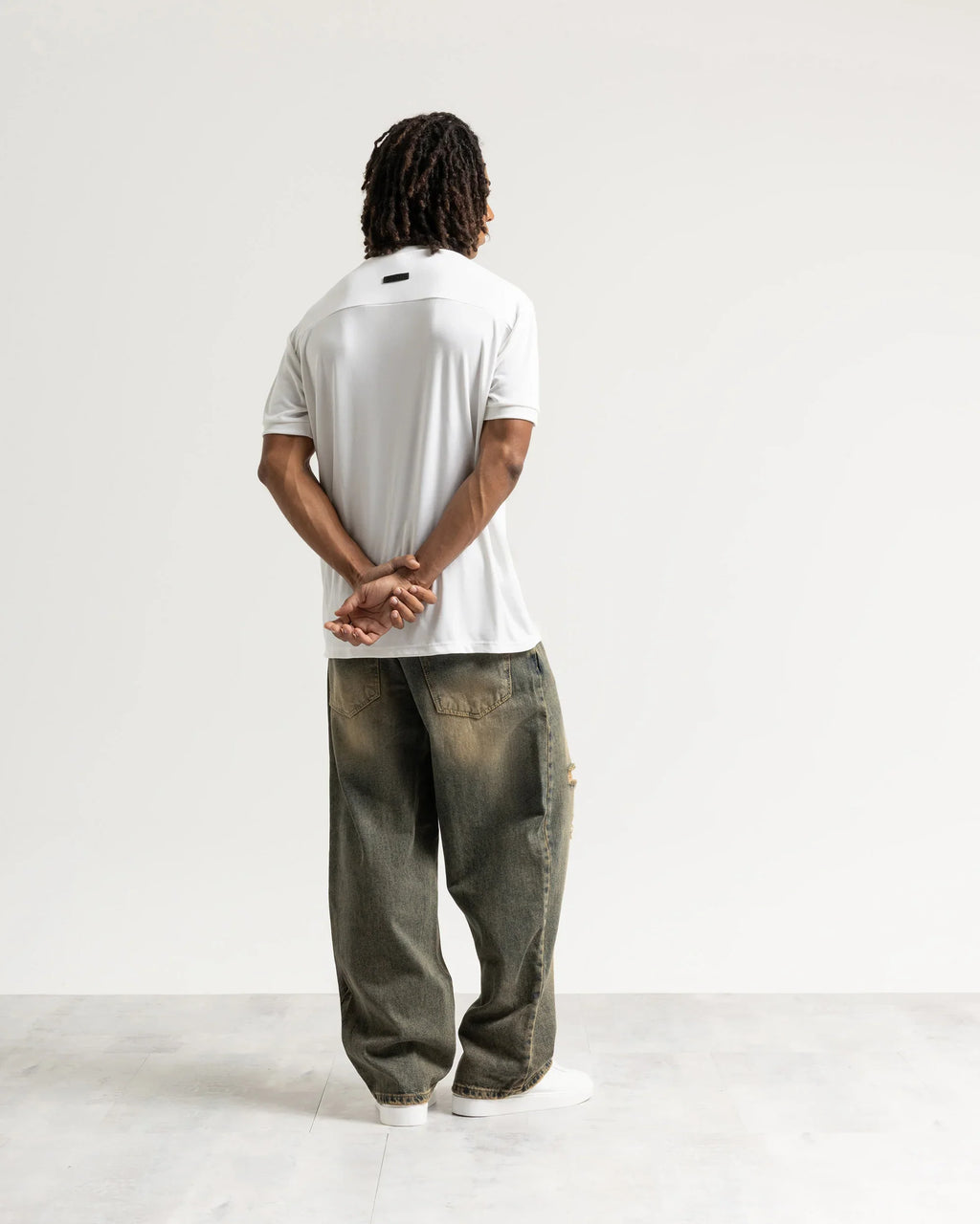 Jeans baggy blu sabbiato scuro Eternal