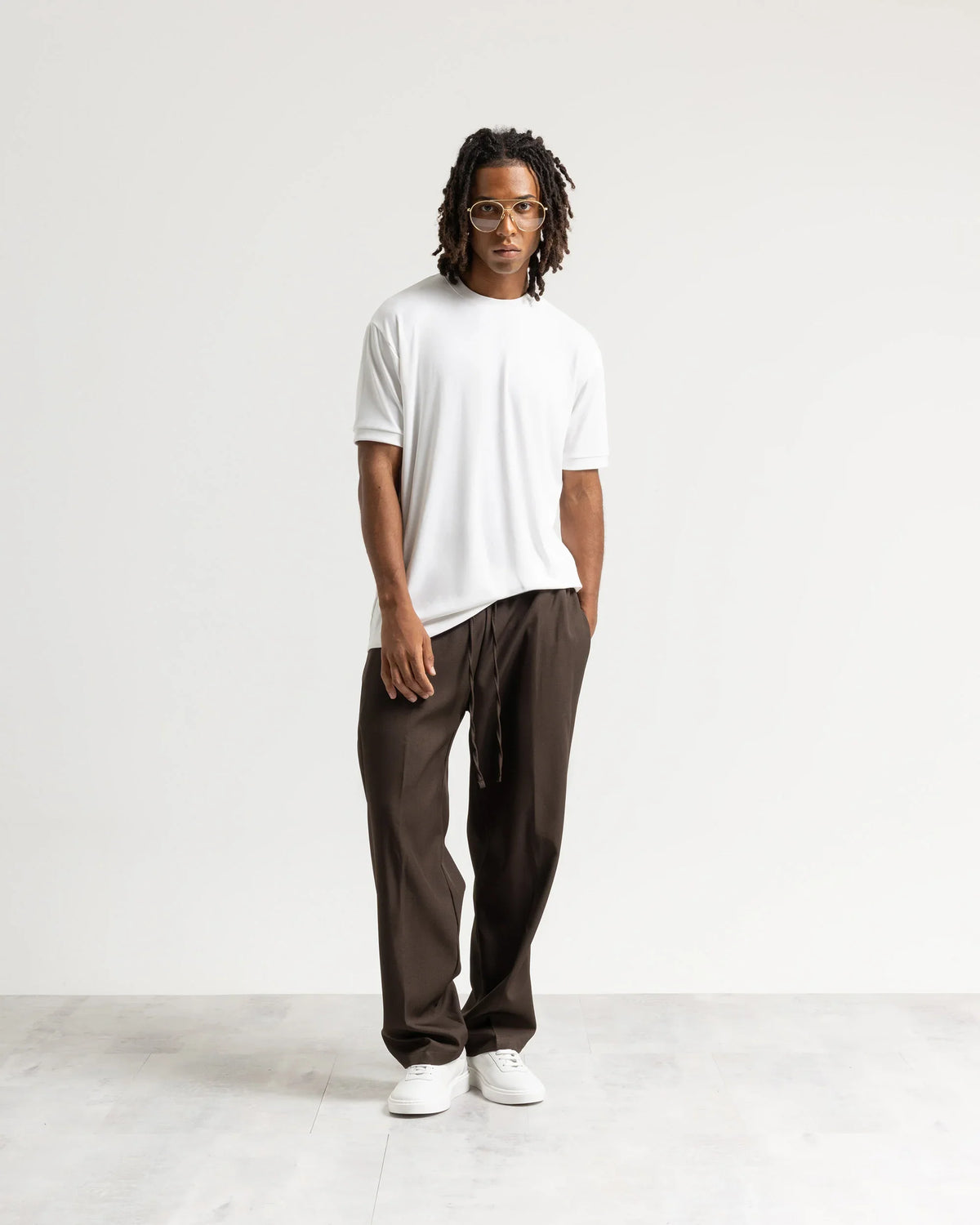 Pantalaccio fondo ampio tessuto classico Eternal Atelier
