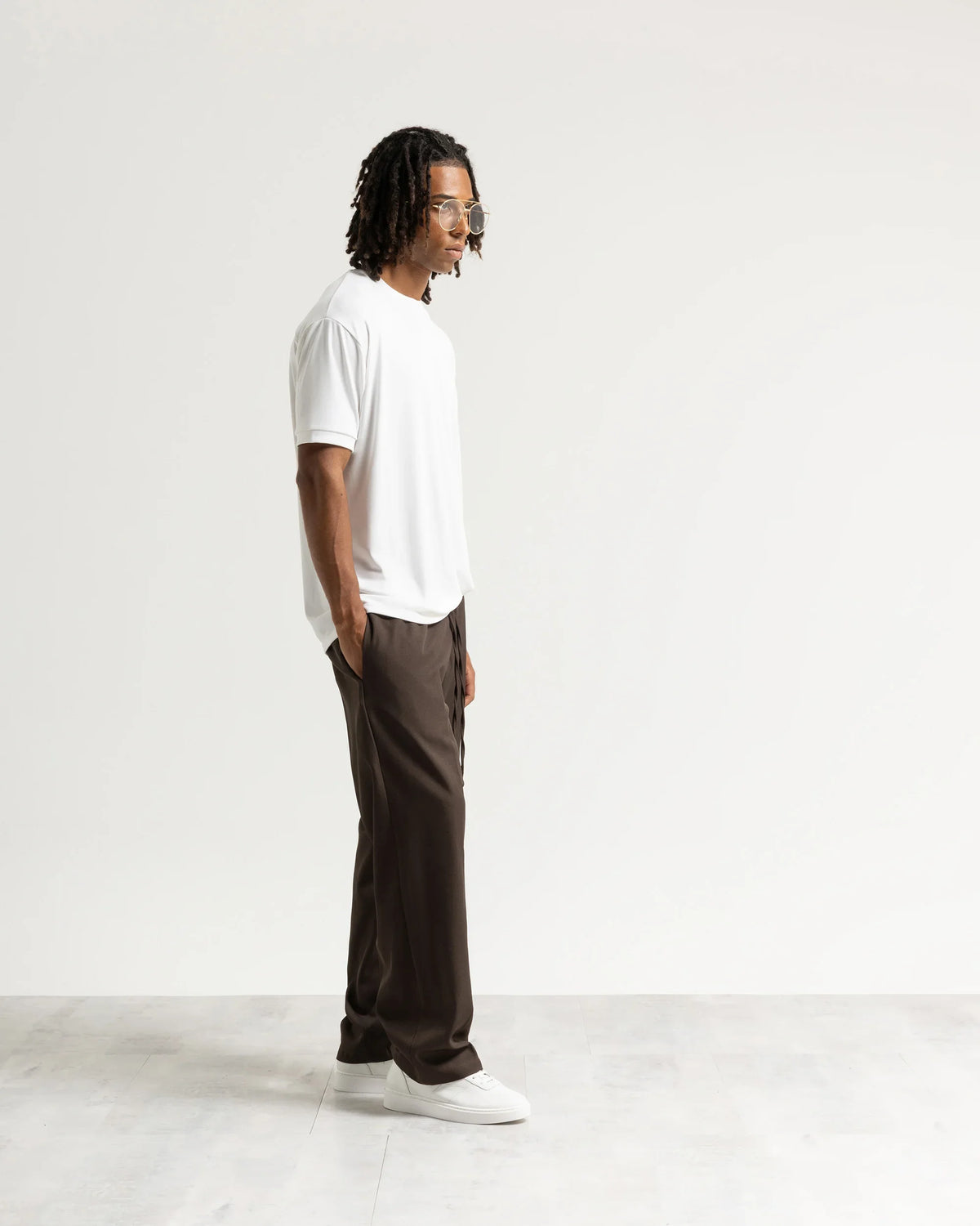 Pantalaccio fondo ampio tessuto classico Eternal Atelier