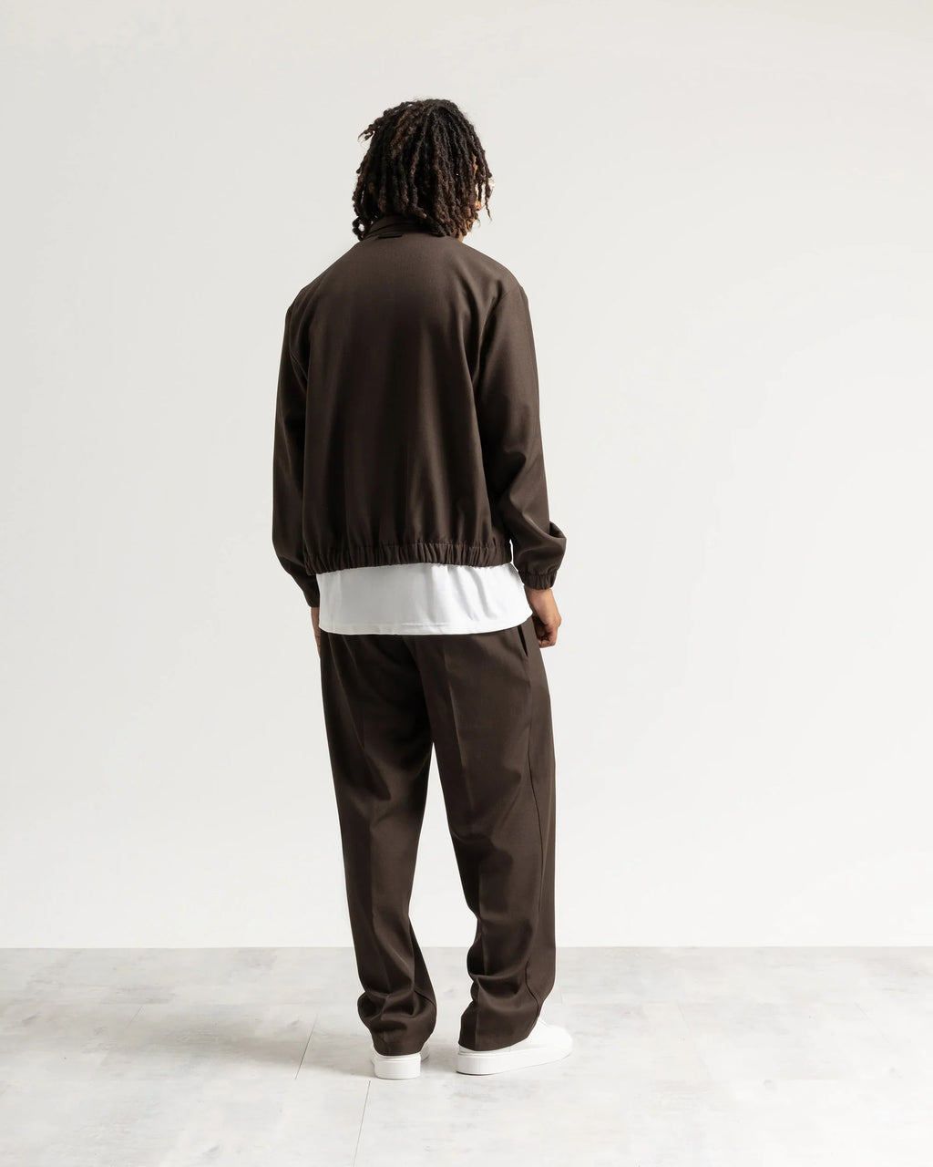Giacca con zip mezzo collo tessuto classico Eternal Atelier