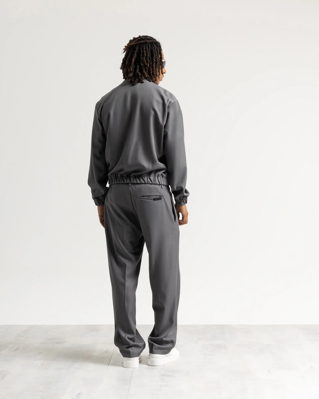 Giacca con zip mezzo collo tessuto classico Eternal Atelier