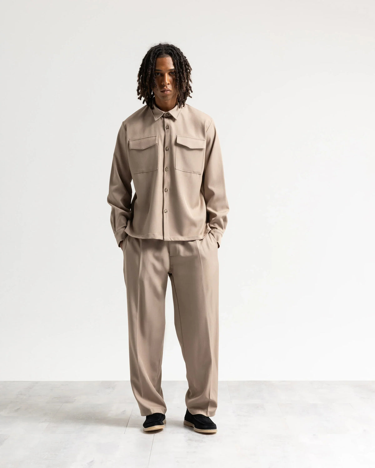 Pantalone fondo ampio tessuto classico Eternal Atelier